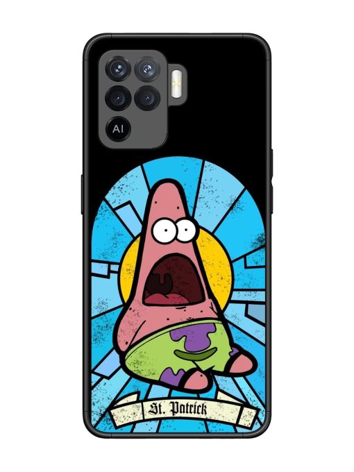 St. Patrick'S Day Stained Glass Patrick Star Glossy Soft Edge Case for Oppo F19 Pro Chachhi