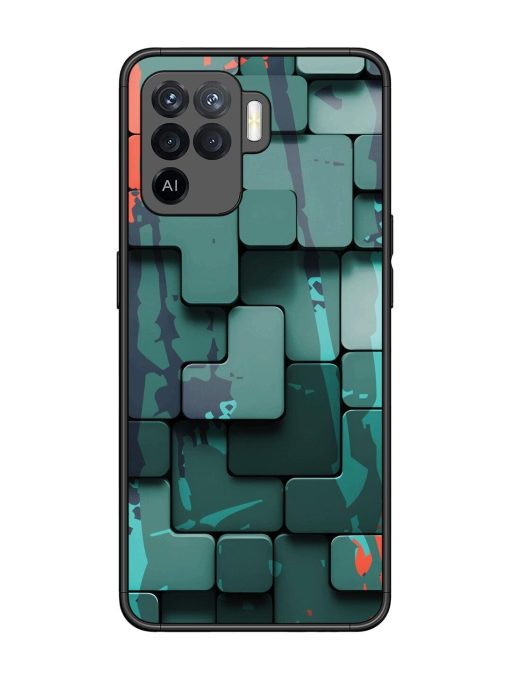 Abstract Geometric Mosaic Glossy Soft Edge Case for Oppo F19 Pro