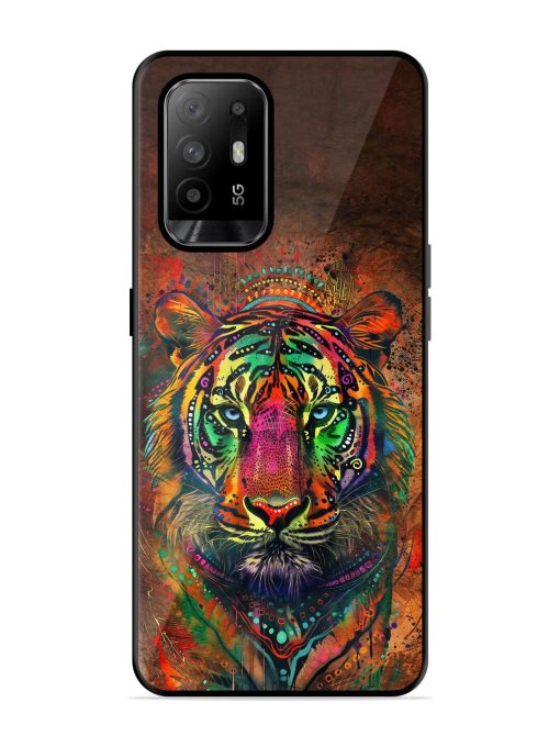 Cosmic Tiger Glossy Soft Edge Case for Oppo F19 Pro Plus Chachhi