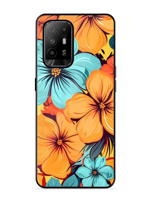 Tropical Bloom Glossy Soft Edge Case for Oppo F19 Pro Plus Chachhi