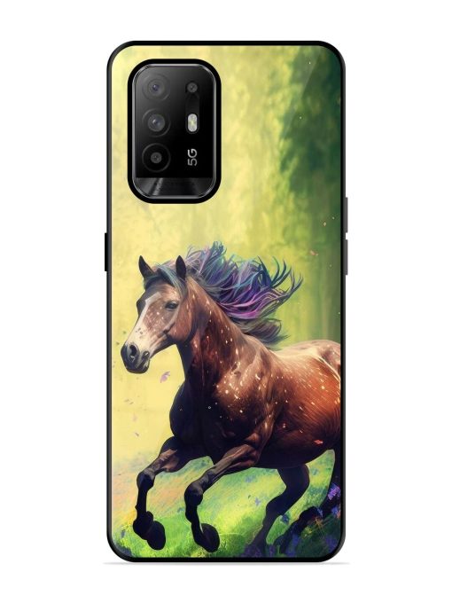 Enchanted Gallop Glossy Soft Edge Case for Oppo F19 Pro Plus