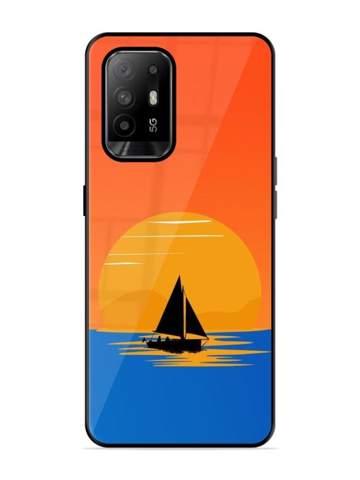 Sunset Sail Glossy Soft Edge Case for Oppo F19 Pro Plus Chachhi