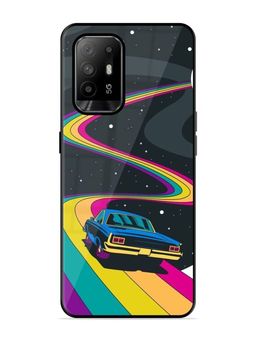 Rainbow Road Glossy Soft Edge Case for Oppo F19 Pro Plus Chachhi