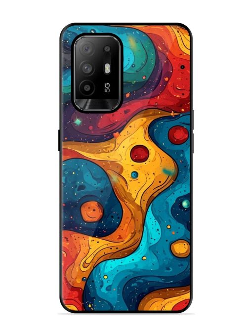 Cosmic Swirl Glossy Soft Edge Case for Oppo F19 Pro Plus Chachhi