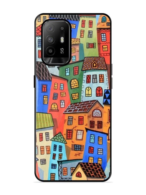 Rainbow House Glossy Soft Edge Case for Oppo F19 Pro Plus