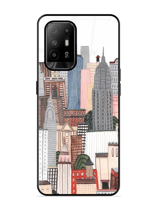 Cityscape Dreams Glossy Soft Edge Case for Oppo F19 Pro Plus Chachhi