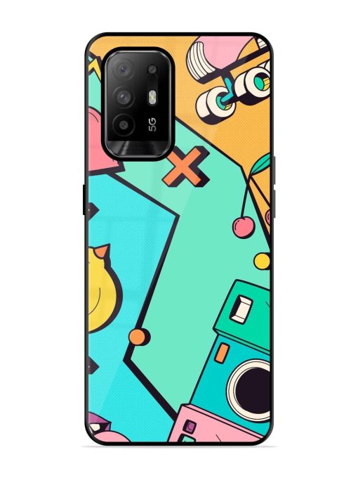 Retro Remix Glossy Soft Edge Case for Oppo F19 Pro Plus Chachhi