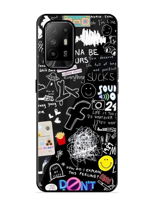 Doodle Diary Glossy Soft Edge Case for Oppo F19 Pro Plus Chachhi