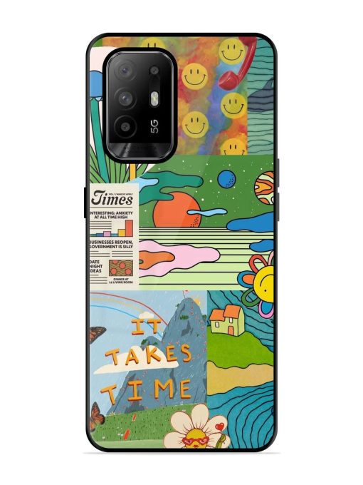 Groovy Vibes Glossy Soft Edge Case for Oppo F19 Pro Plus Chachhi