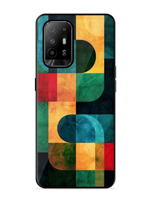 Geometric Harmony Glossy Soft Edge Case for Oppo F19 Pro Plus Chachhi