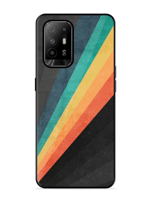 Retro Spectrum Glossy Soft Edge Case for Oppo F19 Pro Plus