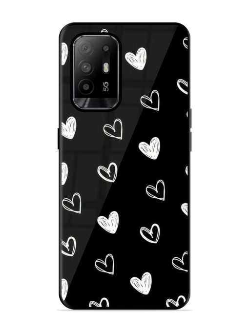 Scattered Hearts Glossy Soft Edge Case for Oppo F19 Pro Plus Chachhi