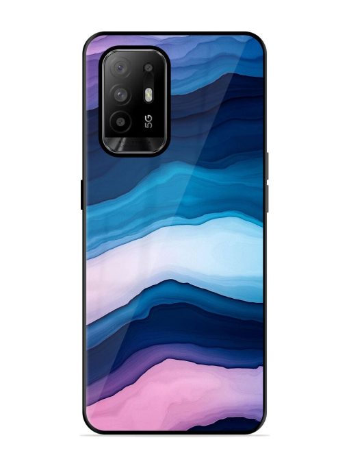 Oceanic Layers Glossy Soft Edge Case for Oppo F19 Pro Plus Chachhi