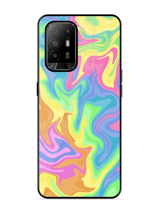 Whimsical Swirl Glossy Soft Edge Case for Oppo F19 Pro Plus Chachhi