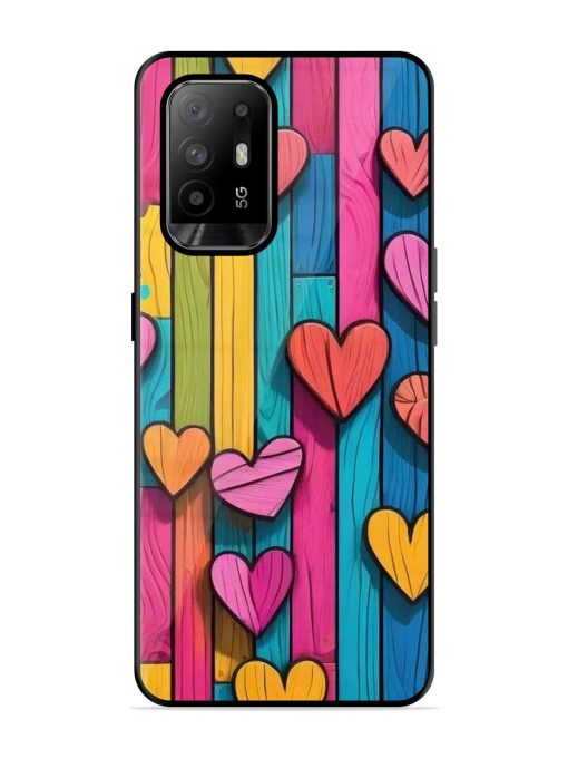 Rainbow Of Hearts Glossy Soft Edge Case for Oppo F19 Pro Plus Chachhi