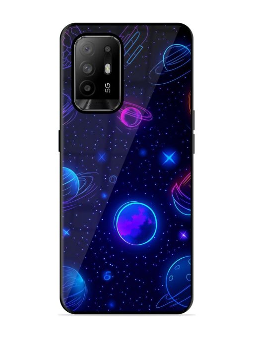 Neon Cosmos Glossy Soft Edge Case for Oppo F19 Pro Plus Chachhi