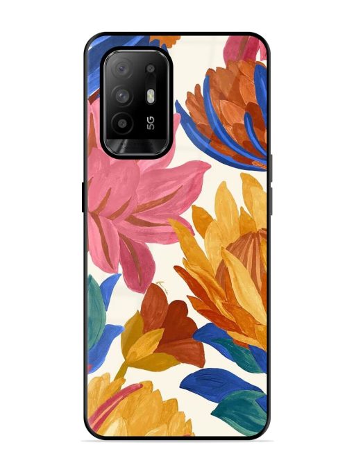 Blooming Tapestry Glossy Soft Edge Case for Oppo F19 Pro Plus Chachhi