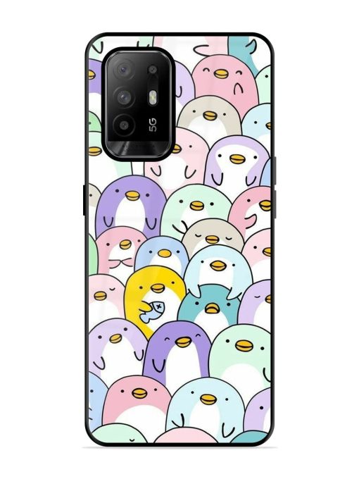 Penguin Party Glossy Soft Edge Case for Oppo F19 Pro Plus Chachhi