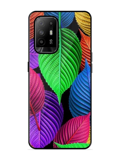 Rainbow Leaf Symphony Glossy Soft Edge Case for Oppo F19 Pro Plus