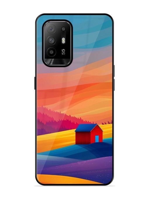 Sunset Solitude Glossy Soft Edge Case for Oppo F19 Pro Plus Chachhi