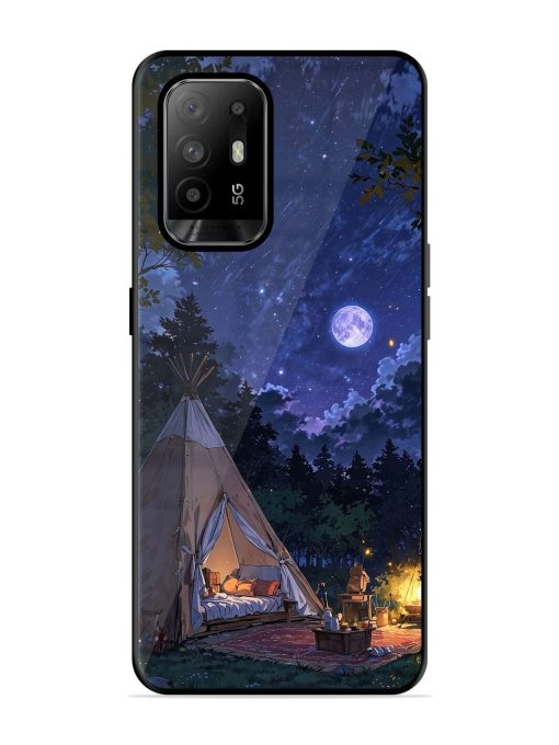 Moonlight Camping Glossy Soft Edge Case for Oppo F19 Pro Plus