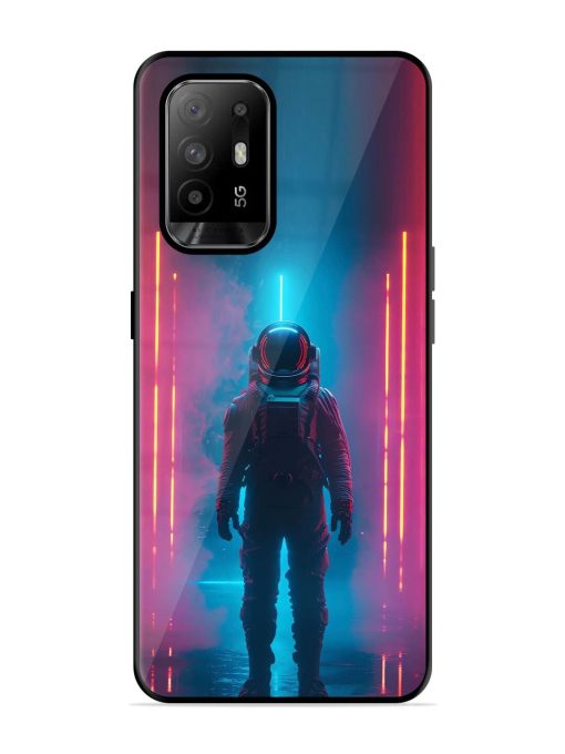 Neon Astronaut Glossy Soft Edge Case for Oppo F19 Pro Plus Chachhi