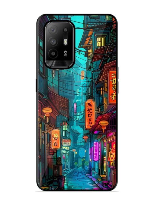 Neon Nightscape Glossy Soft Edge Case for Oppo F19 Pro Plus Chachhi