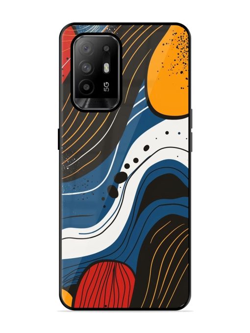 Abstract Expression Glossy Soft Edge Case for Oppo F19 Pro Plus Chachhi