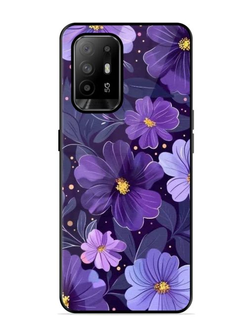 Purple Paradise Glossy Soft Edge Case for Oppo F19 Pro Plus Chachhi