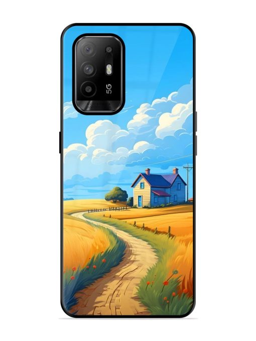 Countryside Cottage Glossy Soft Edge Case for Oppo F19 Pro Plus Chachhi