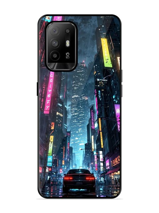 Neon Nightscape Glossy Soft Edge Case for Oppo F19 Pro Plus Chachhi