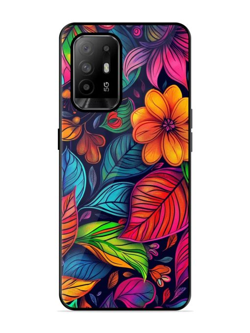 Rainbow Of Blooms Glossy Soft Edge Case for Oppo F19 Pro Plus Chachhi