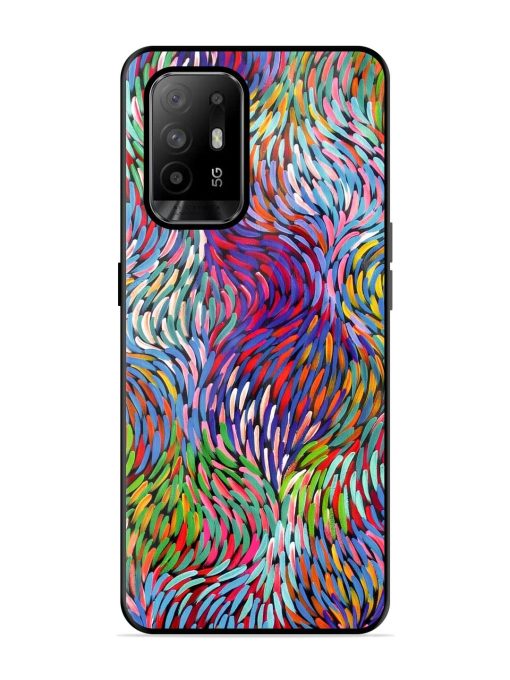 Vibrant Waves Glossy Soft Edge Case for Oppo F19 Pro Plus Chachhi