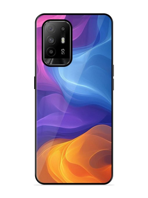 Cosmic Currents Glossy Soft Edge Case for Oppo F19 Pro Plus Chachhi