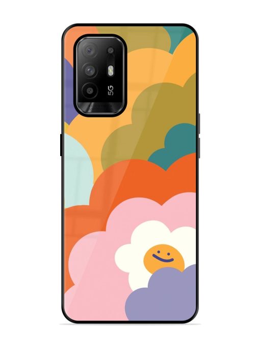 Happy Flower Power Glossy Soft Edge Case for Oppo F19 Pro Plus Chachhi