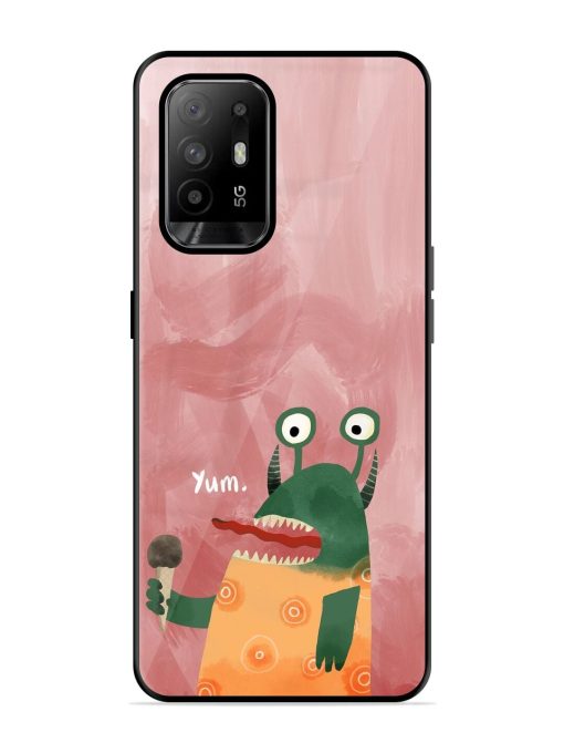 Hungry Monster Glossy Soft Edge Case for Oppo F19 Pro Plus Chachhi