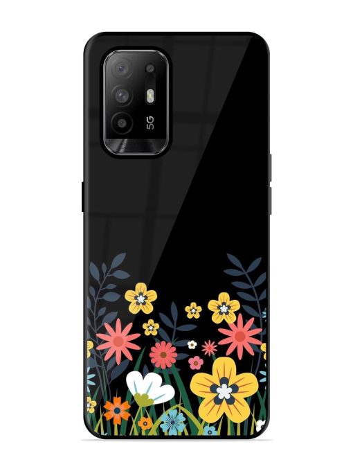 Floral Night Sky Glossy Soft Edge Case for Oppo F19 Pro Plus Chachhi