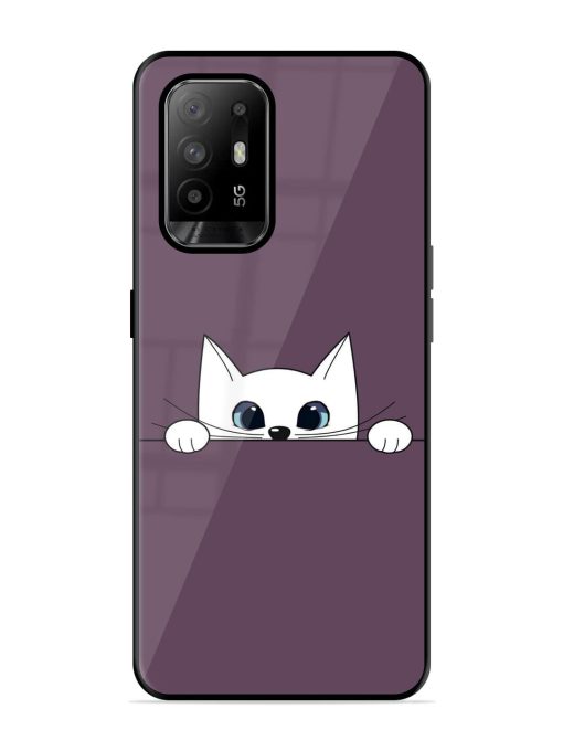 Peek-A-Boo Kitty Glossy Soft Edge Case for Oppo F19 Pro Plus Chachhi