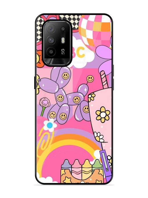 Whimsical Y2K Chaos Glossy Soft Edge Case for Oppo F19 Pro Plus Chachhi