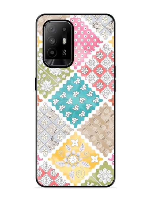 Patchwork Dreamscape Glossy Soft Edge Case for Oppo F19 Pro Plus Chachhi