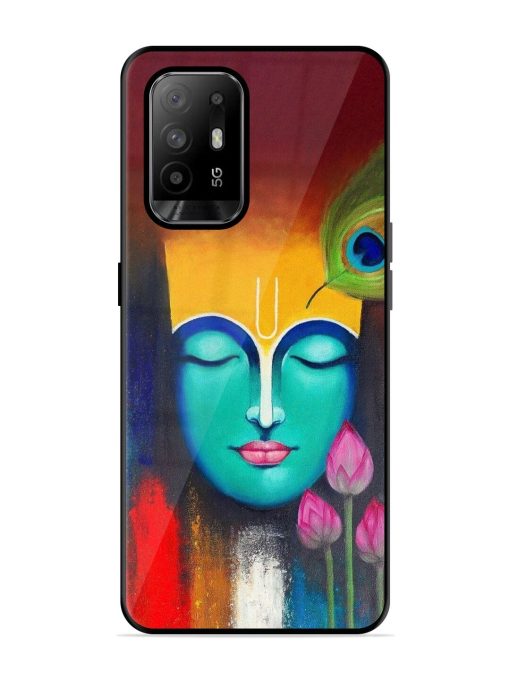 Divine Tranquility: The Face Of Krishna Glossy Soft Edge Case for Oppo F19 Pro Plus Chachhi