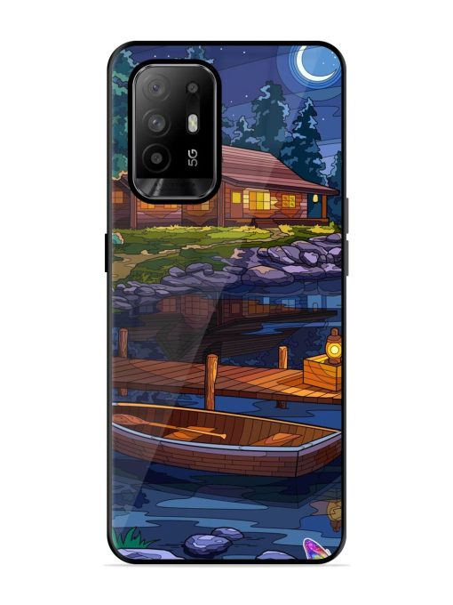 Moonlit Serenity Glossy Soft Edge Case for Oppo F19 Pro Plus Chachhi