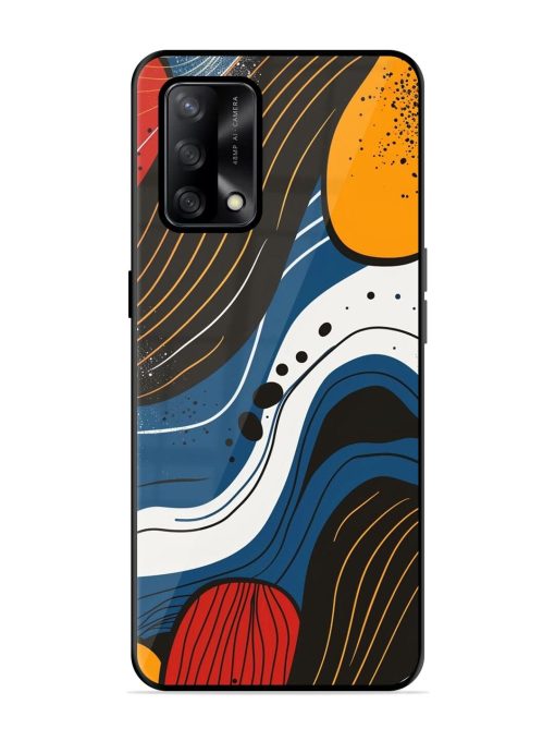 Abstract Expression Glossy Soft Edge Case for Oppo F19S Chachhi