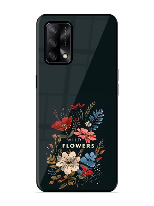 Dark Floral Glossy Soft Edge Case for Oppo F19S Chachhi