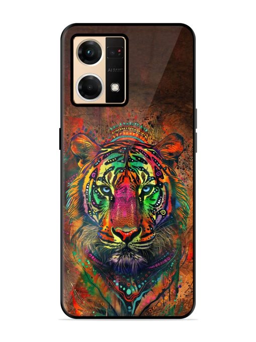 Cosmic Tiger Glossy Soft Edge Case for Oppo F21 Pro (4G) Chachhi