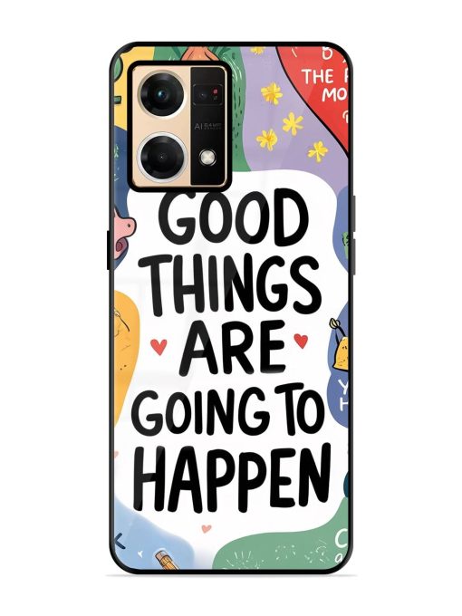 Uplifting Scribbles Glossy Soft Edge Case for Oppo F21 Pro (4G) Chachhi