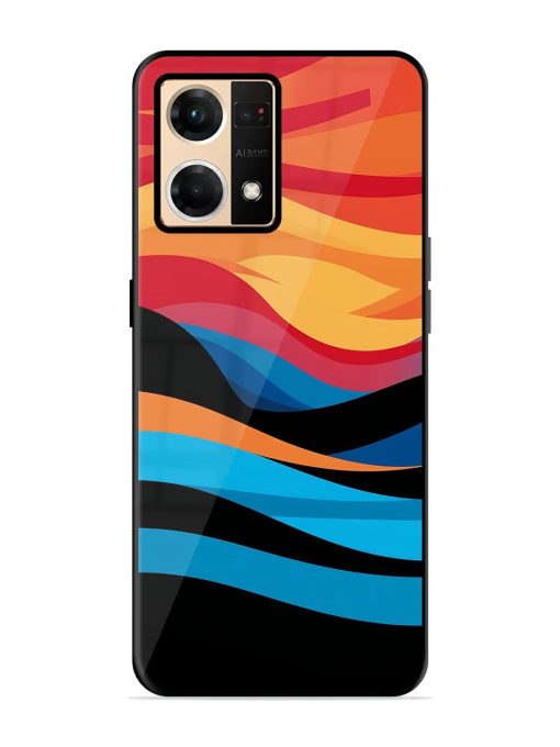 Blazing Currents Glossy Soft Edge Case for Oppo F21 Pro (4G) Chachhi