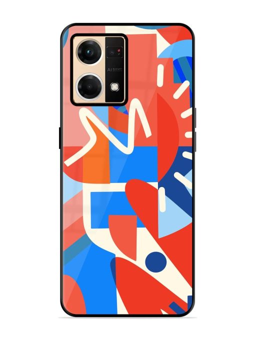 Abstract Harmony Glossy Soft Edge Case for Oppo F21 Pro (4G) Chachhi