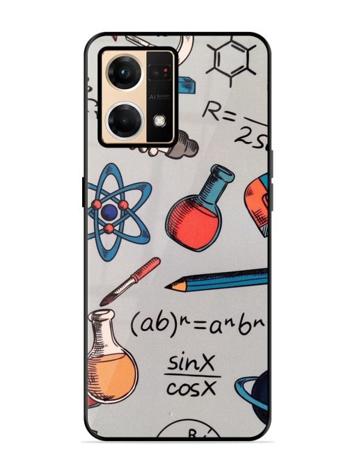 Science Doodle Glossy Soft Edge Case for Oppo F21 Pro (4G) Chachhi