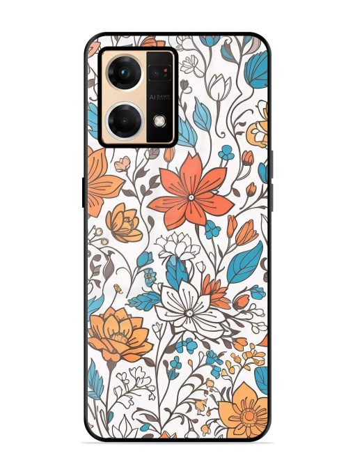 Floral Symphony Glossy Soft Edge Case for Oppo F21 Pro (4G) Chachhi